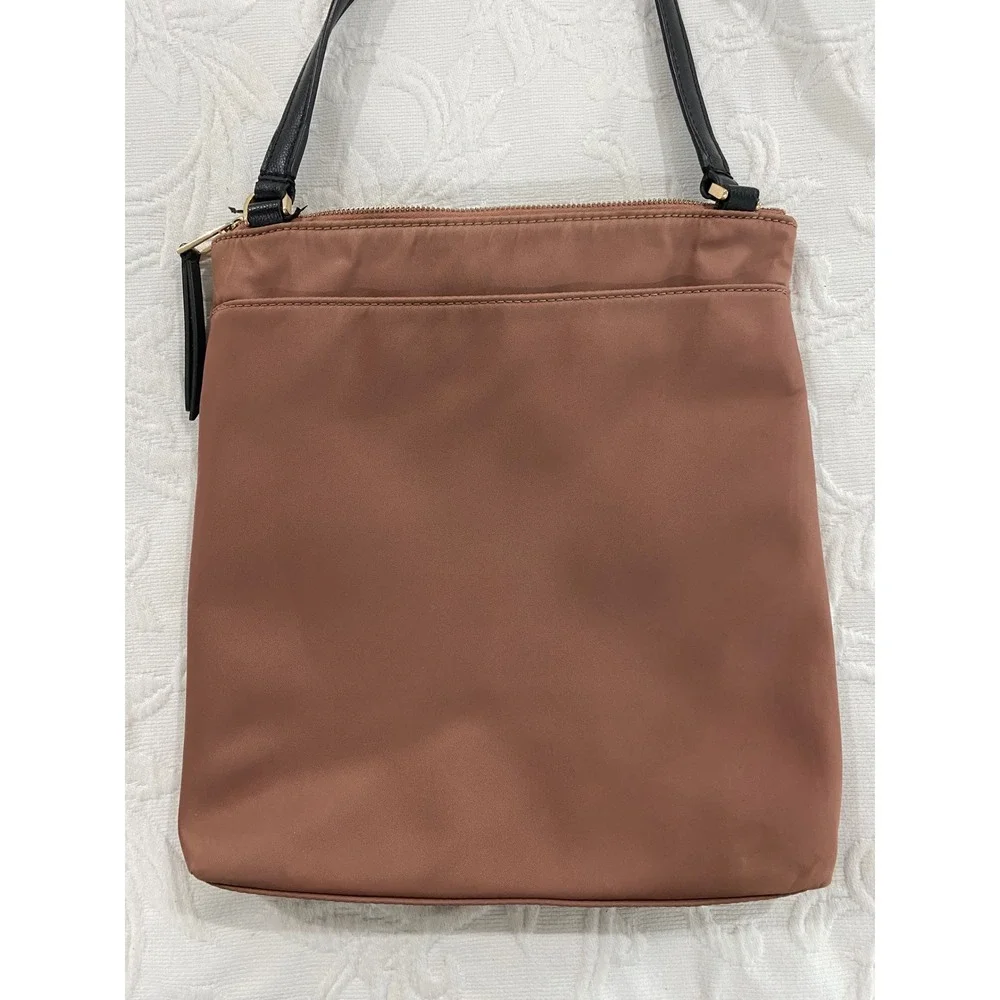 Kate Spade‎ Nylon Crossbody Bag Blush Pink Zip Close Casual Lightweight Purse